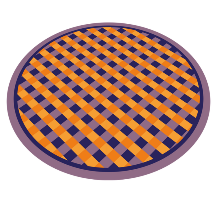 Rohkea ruutukuvio raidallinen vinyylimatto - Tenstickers