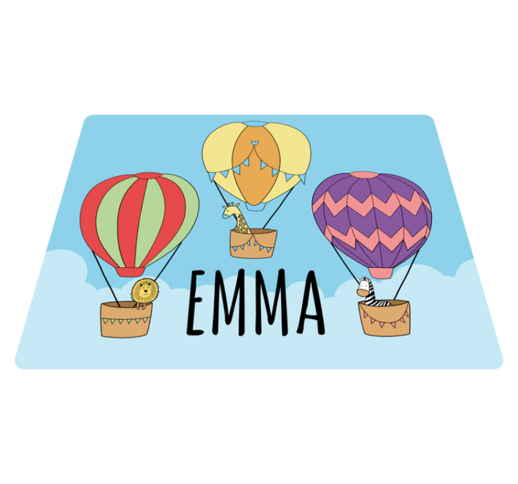 Värikkäitä kuumia ilmavirtoja nimi vinyylimatto - Tenstickers