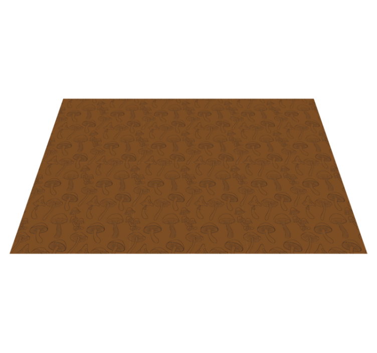 Ruskea siluetti sienikuvio vinyylimatto keittiöön - Tenstickers