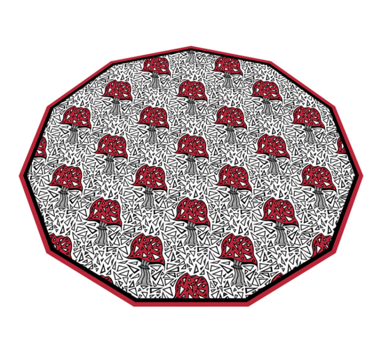 Taiteellinen sienimotiivi luonto vinyylimatto - Tenstickers