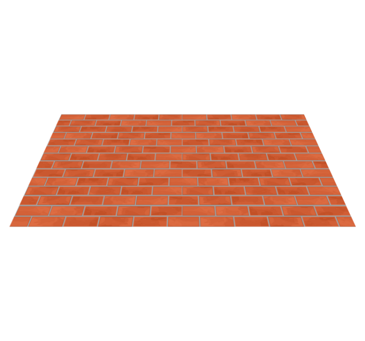 Punainen tiilikuvio kivinen vinyylimatto - Tenstickers