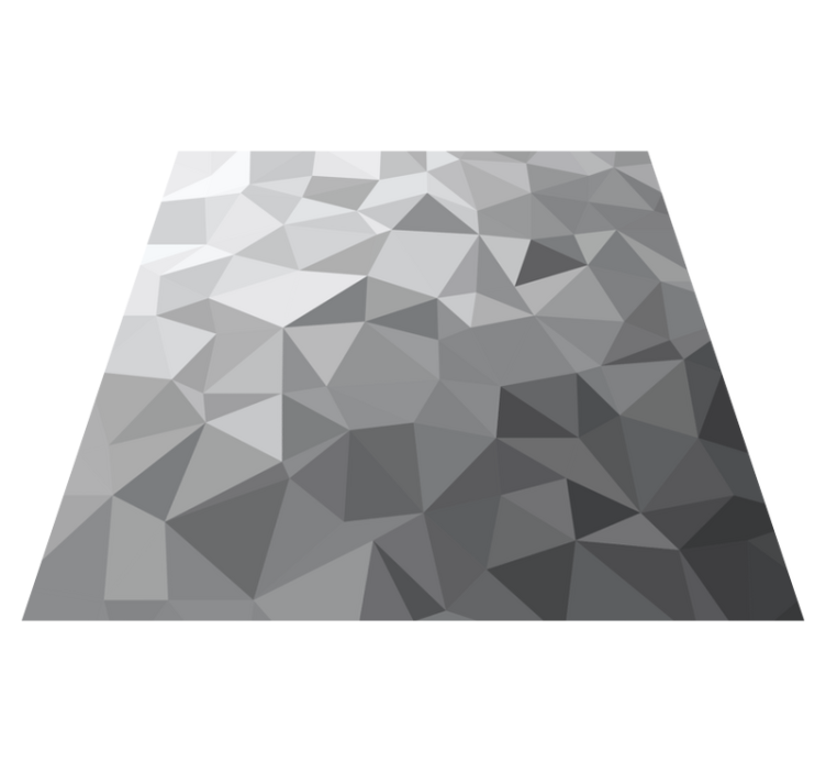 Harmaa liukuvärjäys geometrinen vinyylimatto - Tenstickers