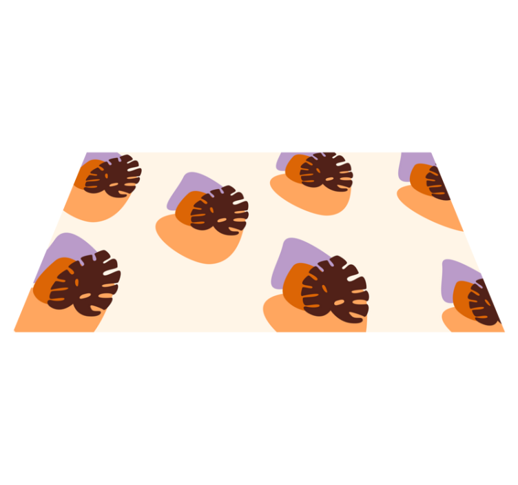 Värikkäitä lehtien muotoja luonto vinyylimatto - Tenstickers