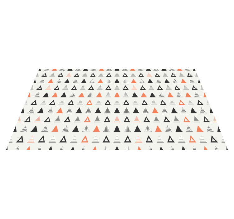 Retrooranssia ja mustaa kuvaa vinyylimatto minimalistinen - Tenstickers