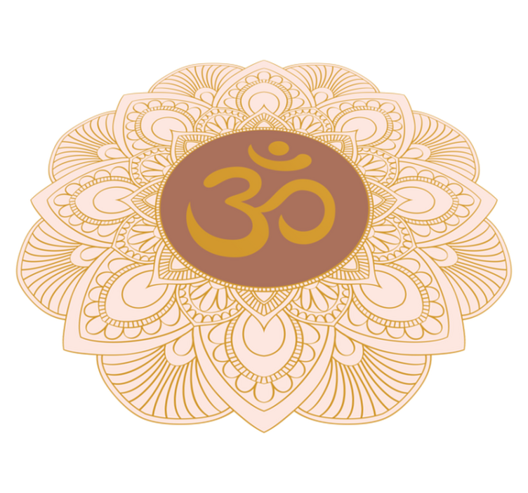 Om meditaatio symboli mandala suunnittelu vinyylimatto mandala - Tenstickers
