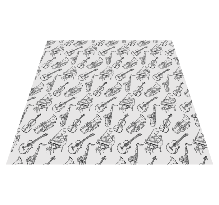 Soittimien teksturoitu vinyylimatto - Tenstickers