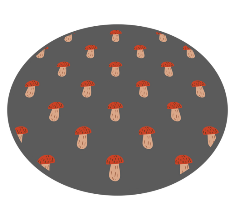 Klassiset sienet harmaa tausta kukka vinyylimatto - Tenstickers