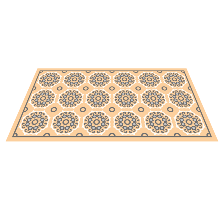 Geometrinen mandala-aihe kaakeli vinyylimatto - Tenstickers