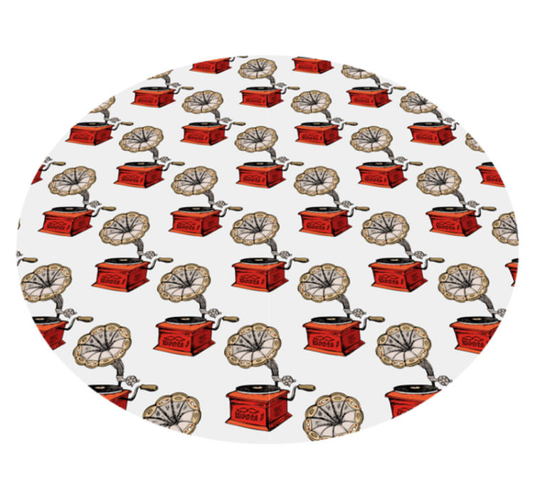 Retro musiikkilaatikot tekstuuri vinyylimatto - Tenstickers