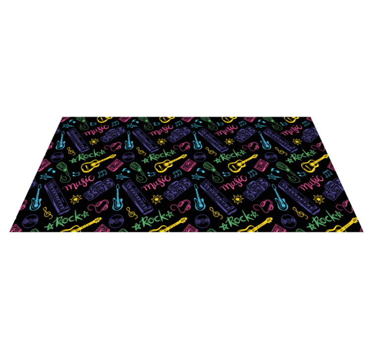 Rock-musiikkikuvio vinyylimatto - Tenstickers