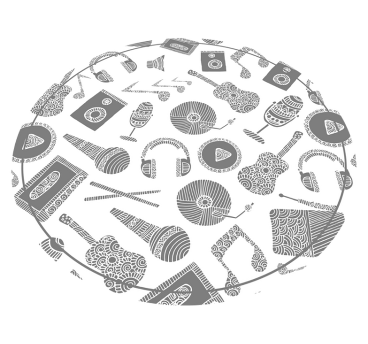 Soittimien kuviot vinyylimatto - Tenstickers