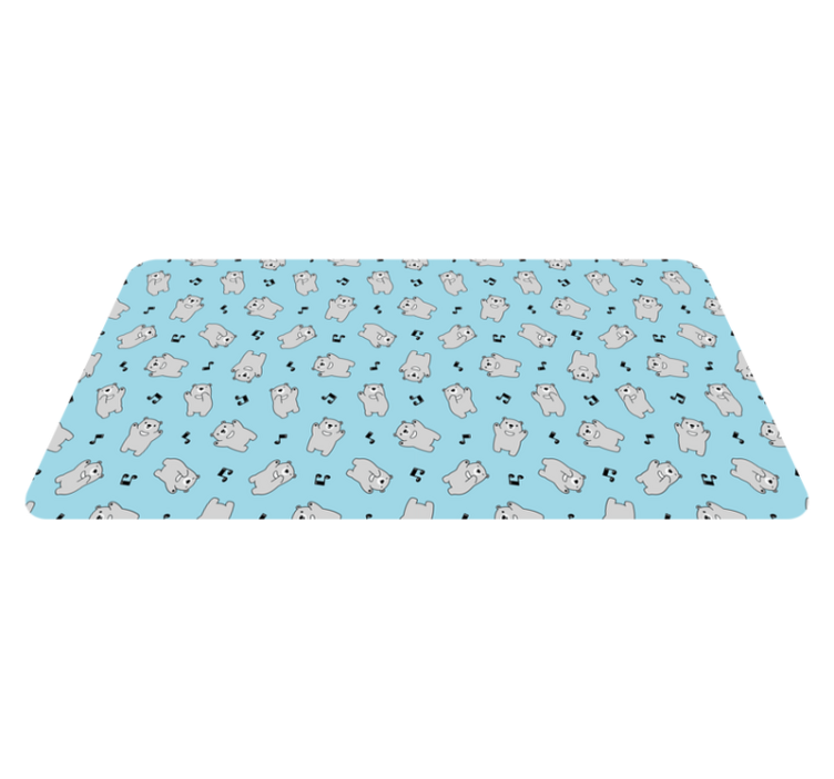 Söpöjä karhuhahmoja vauvan huoneen vinyylimatto - Tenstickers