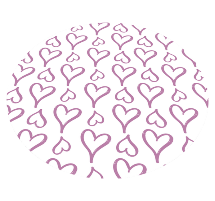 Vaaleanpunainen sydänkuvioinen tekstuurivinyylimatto - Tenstickers