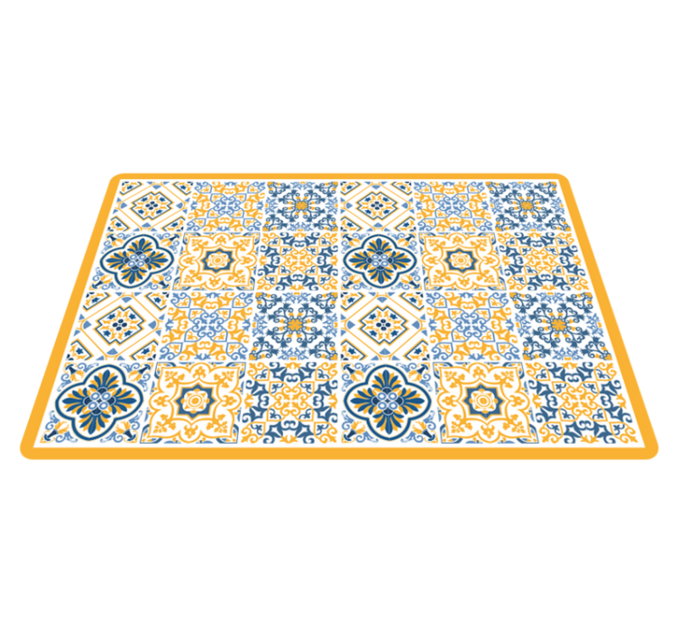 Värikkäät laattakuviot vinyylimatto kylpyhuoneeseen - Tenstickers