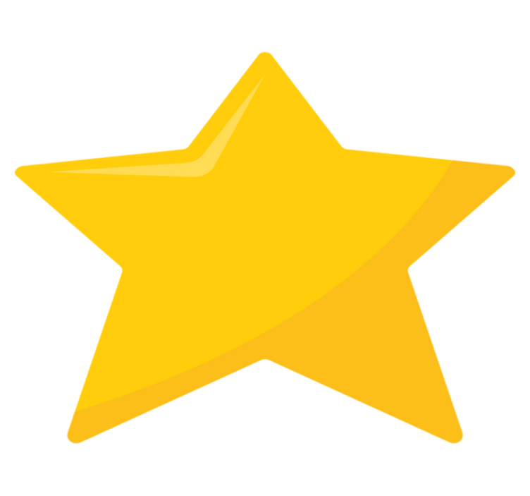 Keltainen klassinen tähti tähti vinyylimatto - Tenstickers