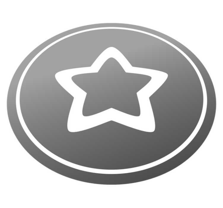 Tyylikäs harmaa kuvio tähti vinyylimatto - Tenstickers