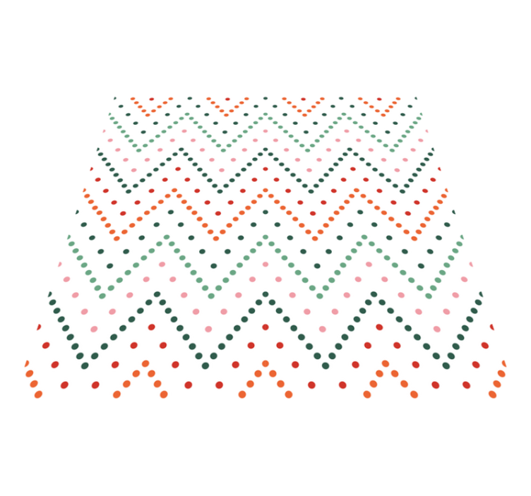 Värikäs chevron-kuvio vinyylimatto - Tenstickers