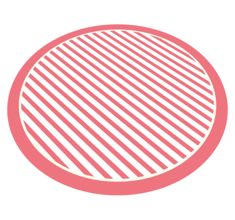 Vaaleanpunaiset ja valkoiset vinoviivatraidat vinyylimatto - Tenstickers