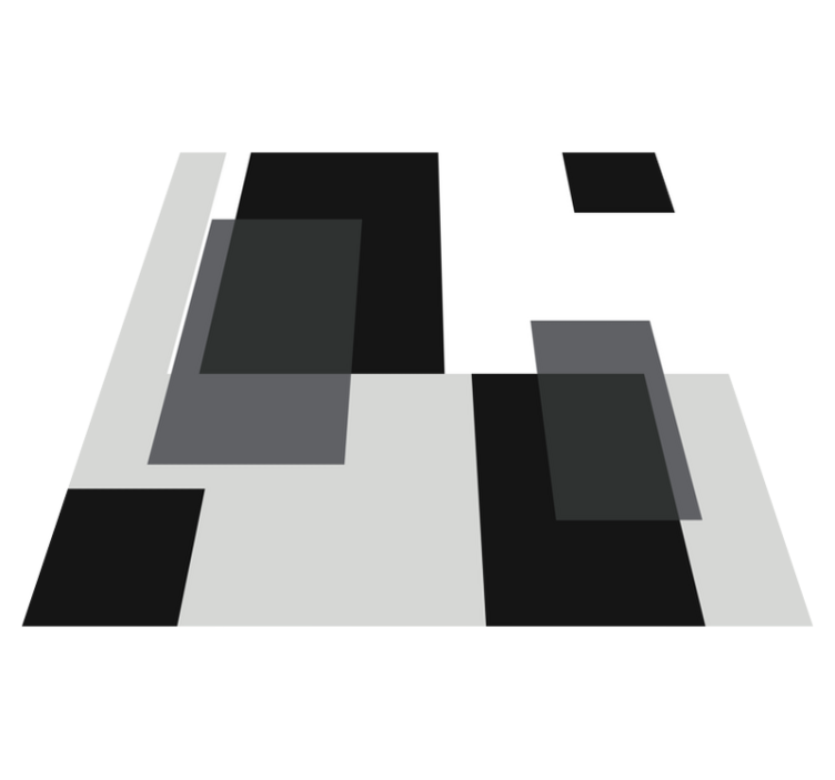 Moderni vinyylimatto abstrakti neliökuvio - Tenstickers