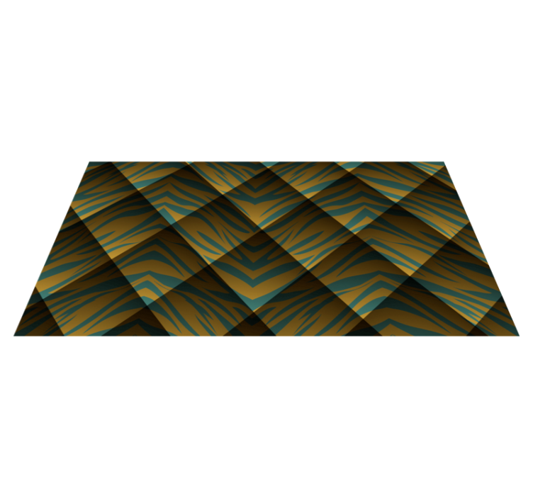 Tiikerin raidallinen käsite eläin vinyylimatto - Tenstickers