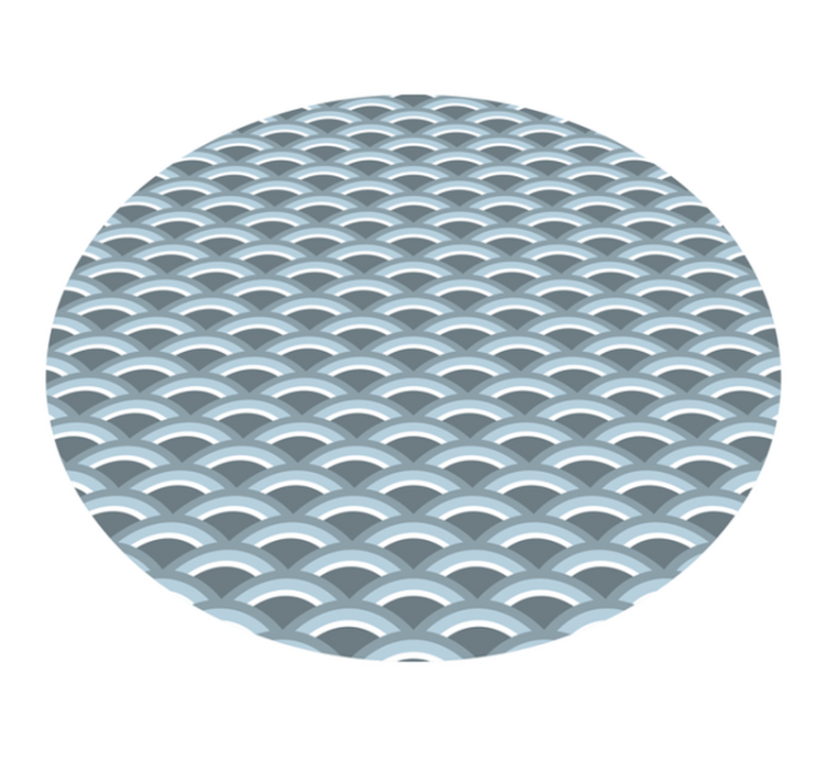 Aalto-aihe geometrinen vinyylimatto - Tenstickers