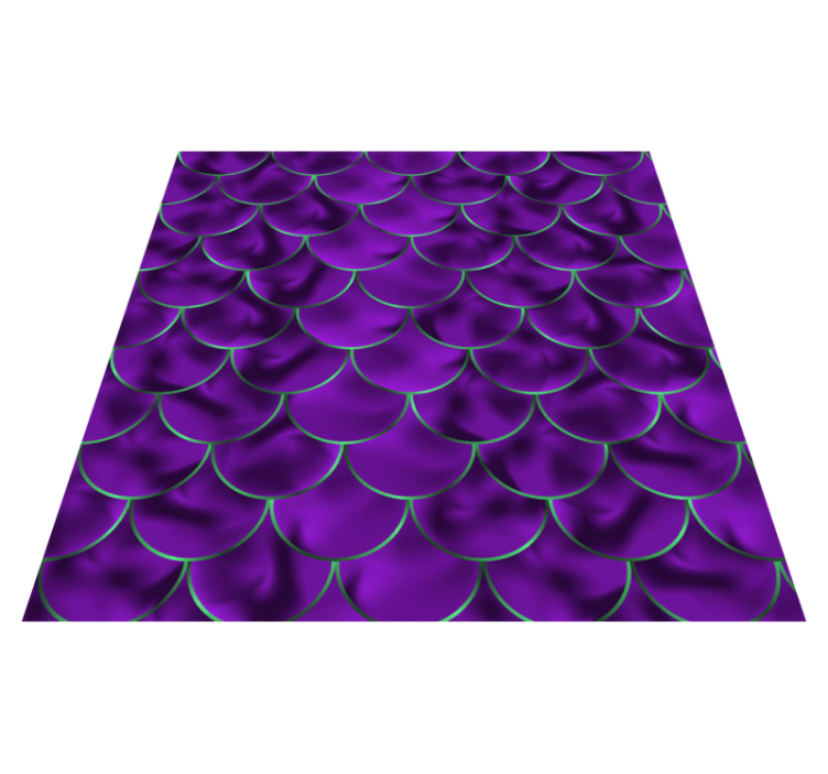 Merenneito -asteikko kala squama neliö vinyylimatto - Tenstickers