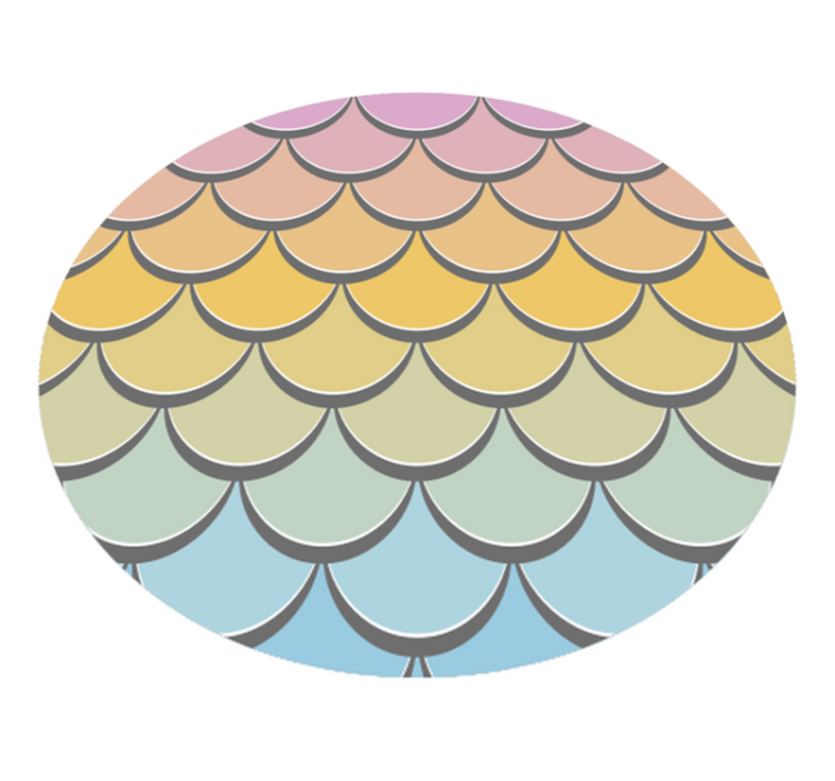 Värikkäitä kalan suomuja vinyylimatto - Tenstickers