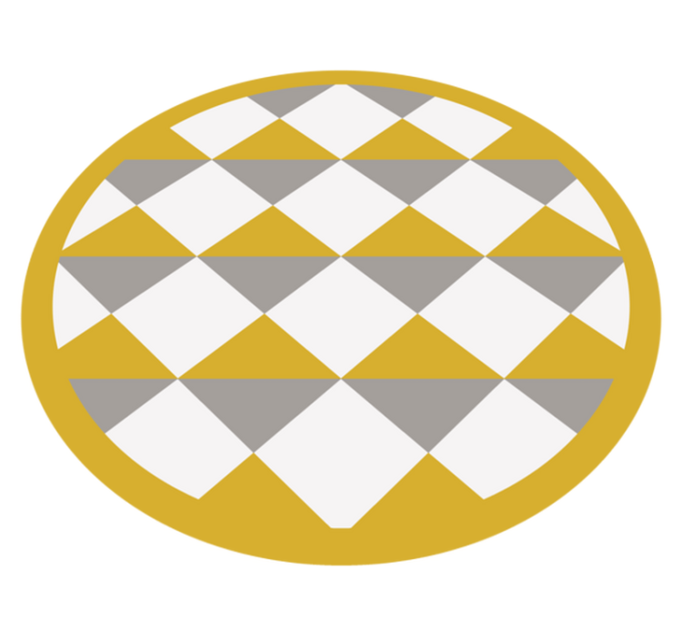 Timanttikuvio ympyrä geometrinen vinyylimatto - Tenstickers