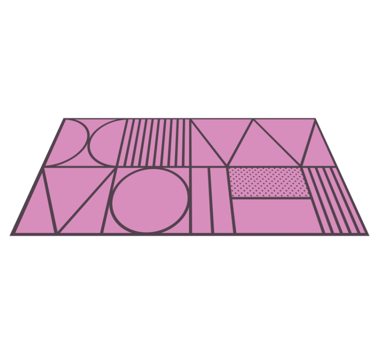 Geometriset muodot vinyylimatto - Tenstickers