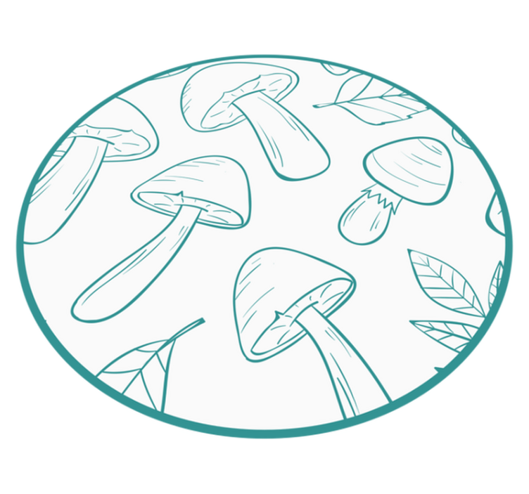 Sienenlehden motiivi luonto vinyylimatto - Tenstickers