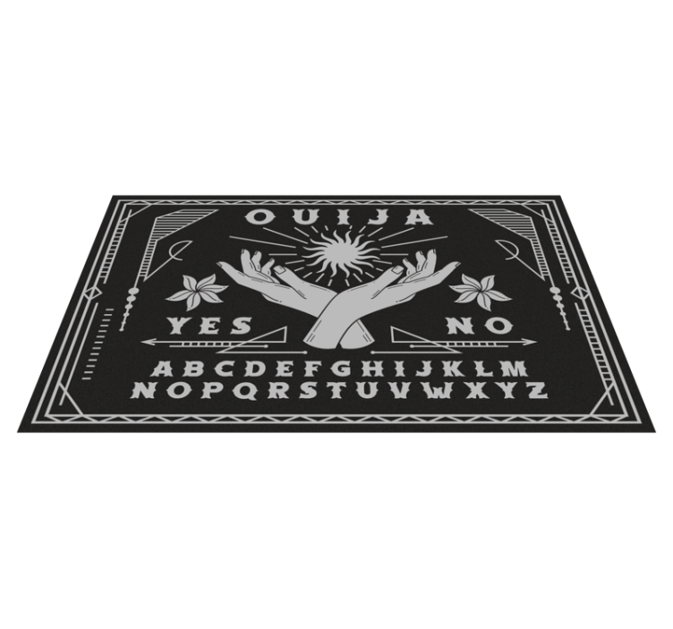 Mustavalkoinen ouija -levy vinyylimatto retro - Tenstickers