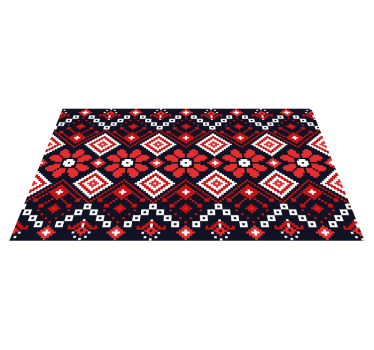 Perinteinen kukkakuvio maailmakartta vinyylimatto - Tenstickers