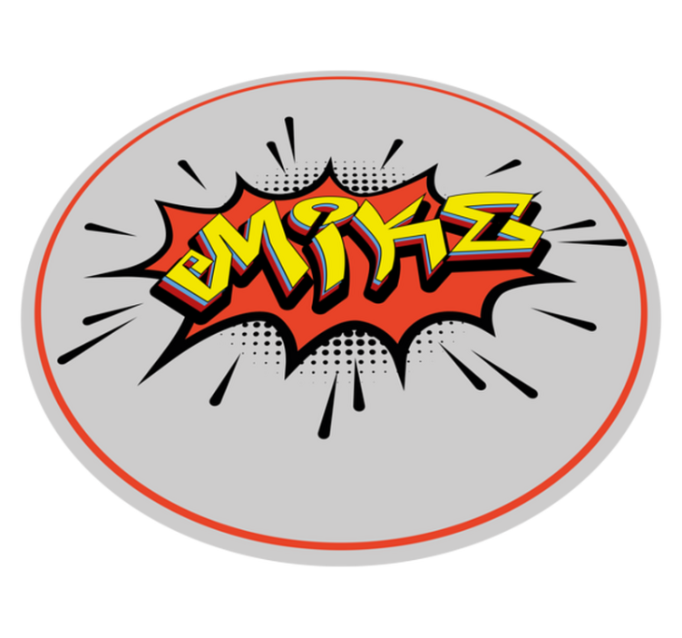 Nimen räjähdys nimi vinyylimatto - Tenstickers