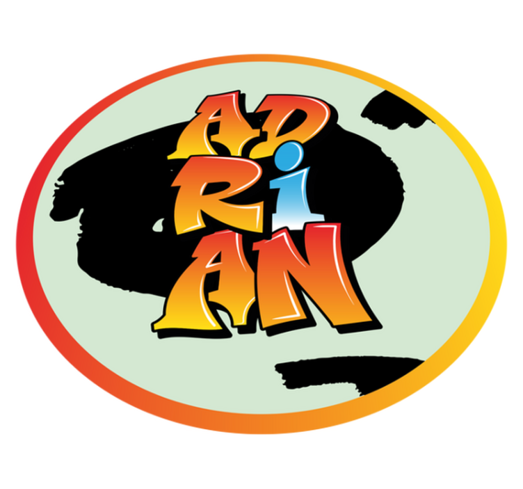 Värikäs nimisuunnittelu nimi vinyylimatto - Tenstickers