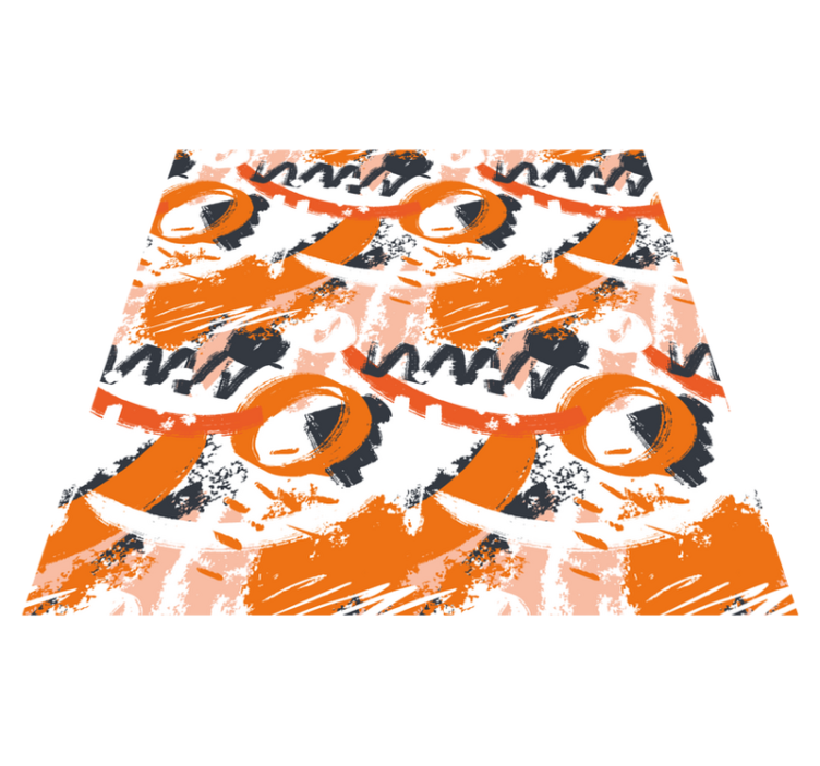 Abstraktien muotojen räjähdys moderni vinyylimatto - Tenstickers