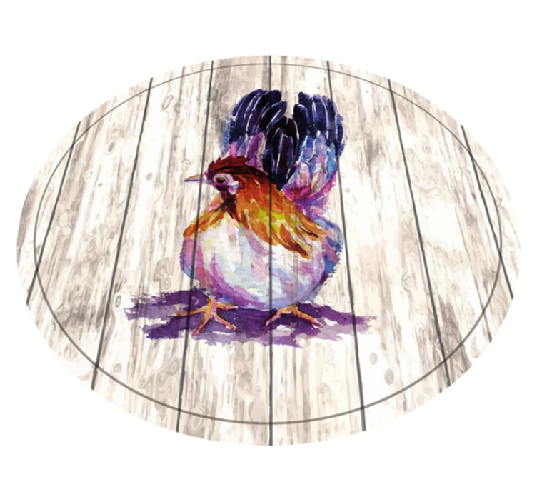 Viehättävä värikäs kanaeläinvinyylimatto - Tenstickers