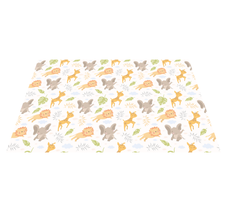 Ihastuttavia safariolentoja lastenhuone vinyylimatto - Tenstickers