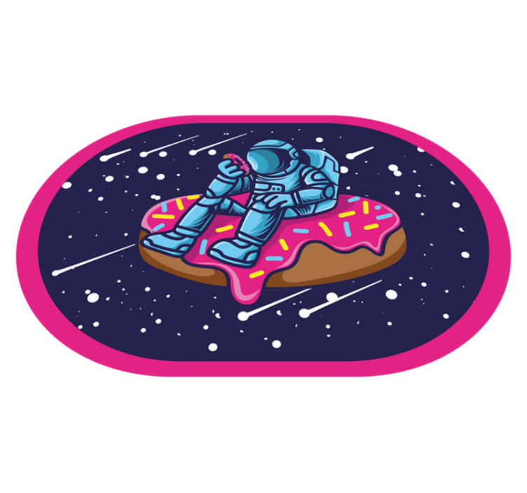 Astronautti donitsilla teinin vinyylimatto - Tenstickers