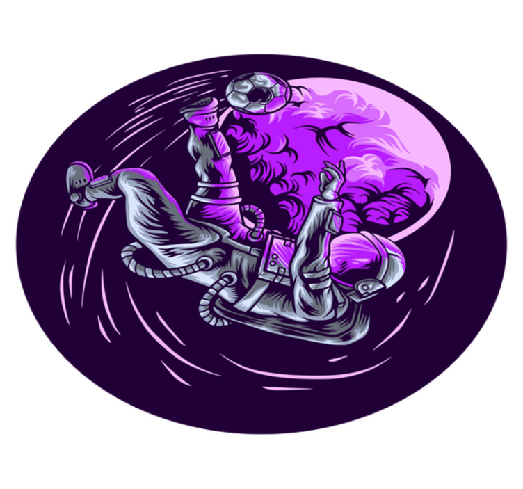 Astronautti kelluu tähti vinyylimatto - Tenstickers