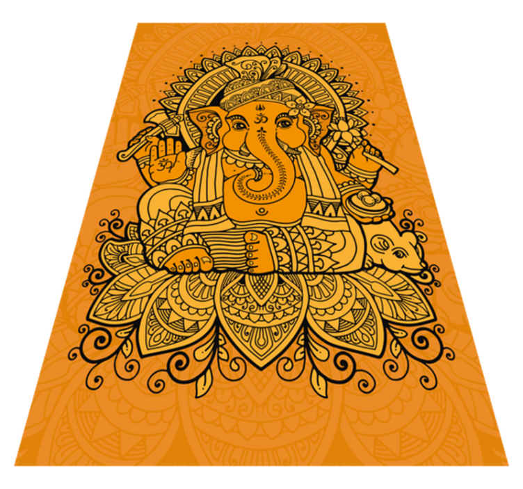 Ganesh-kuvitus etninen vinyylimatto - Tenstickers