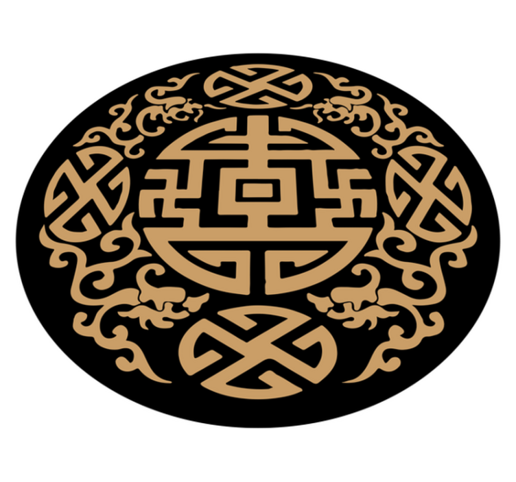 Kiinteä zen -mandala -kuvio vinyylimatto mandala - Tenstickers