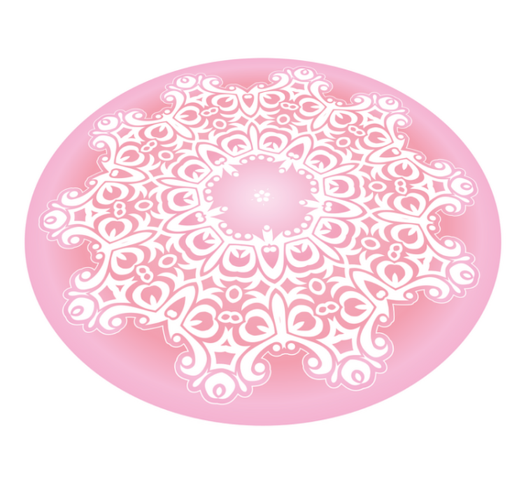 Kaunis vaaleanpunainen mandala vinyylimatto mandala - Tenstickers