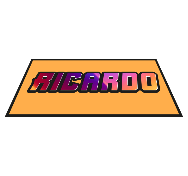 Mukautettu kuvioitu nimi teinin vinyylimatto - Tenstickers