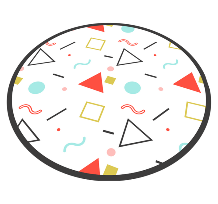 Geometrisia värikkäitä muotoja geometrinen vinyylimatto - Tenstickers