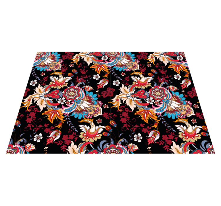 Kasvitieteellinen inspiraatio mandala vinyylimatto - Tenstickers