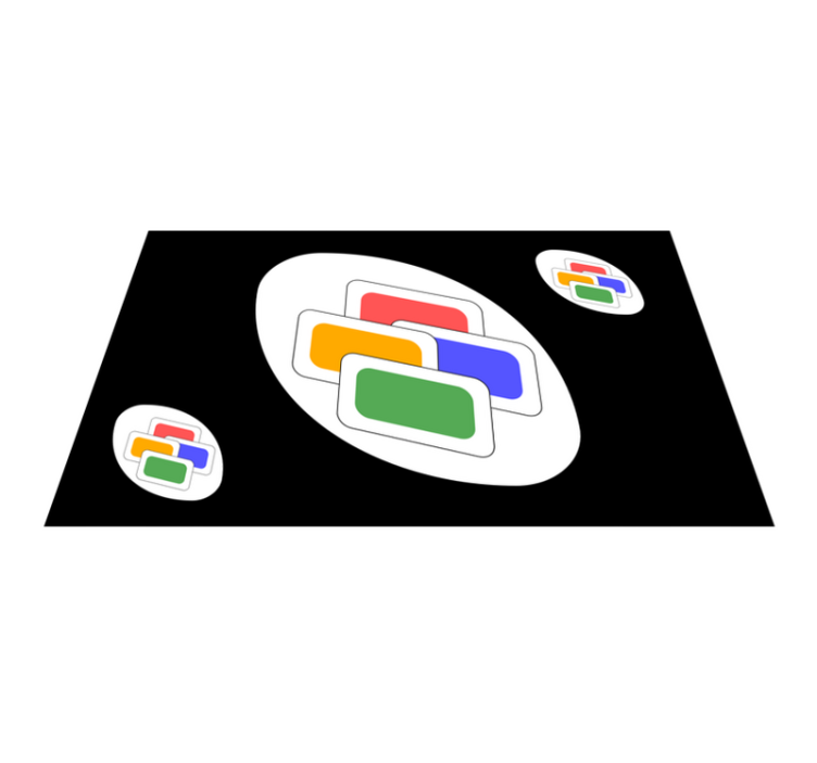 Musta klassinen kortti peli vinyylimatto - Tenstickers