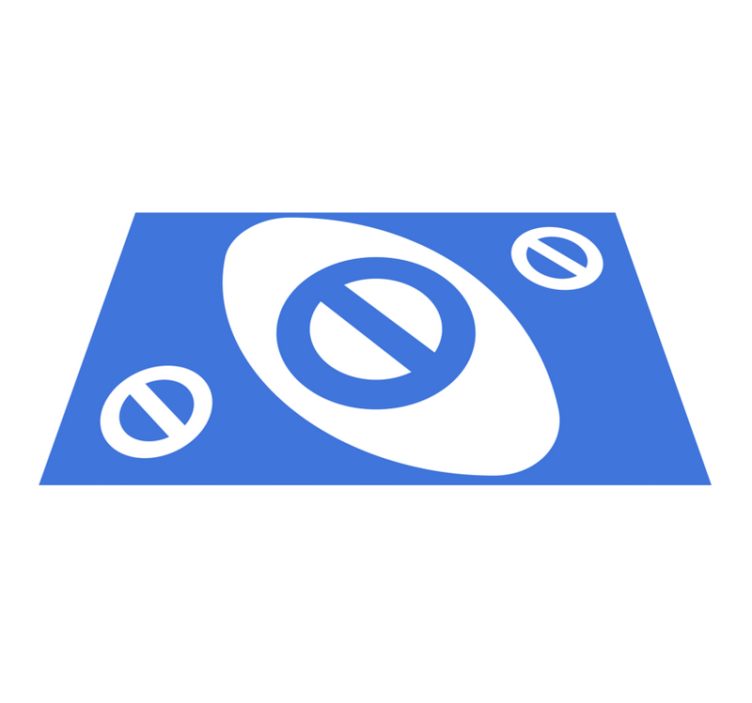 Sininen ympyrä grafiikkaa vinyylimatto - Tenstickers