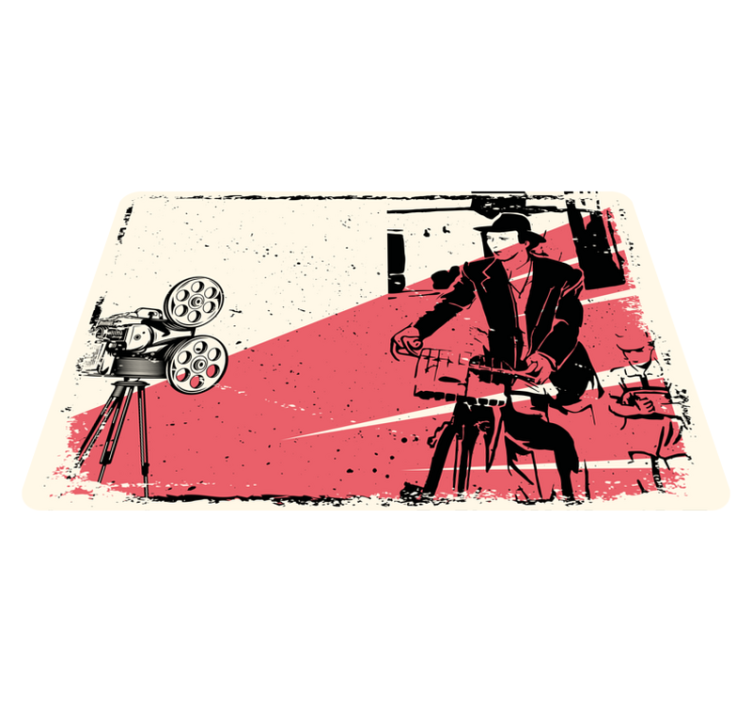 Klassinen elokuvakohtaus vintage vinyylimatto - Tenstickers