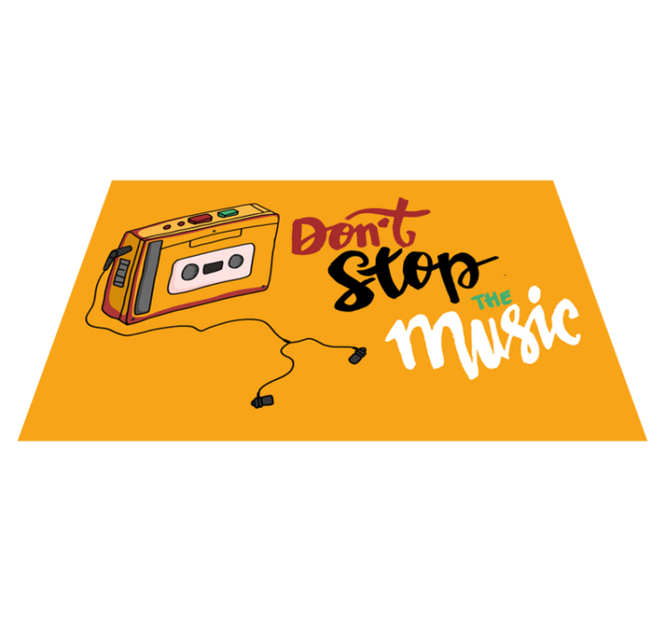 Retro walkman -kasettikuva vinyylimatto retro - Tenstickers