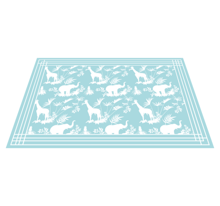 Viidakkosafarikohtaus vauvan huoneen vinyylimatto - Tenstickers